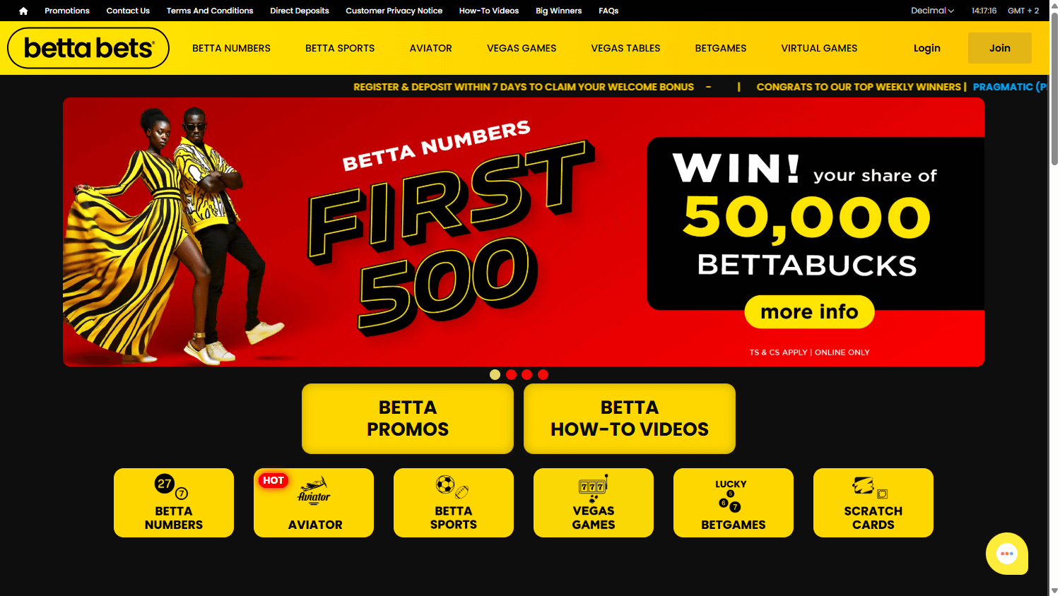 Bettabets Casino Desktop screenshot